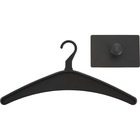 Quartet Single Post Magnetic Hook - 1 Hooks - 1 Hangers - for Coat, Jacket, Bag, Garment - Steel - Black - Powder Coated - 1 Each QRT2015M