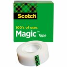Scotch 3/4"W Magic Tape - 36 yd Length x 0.75" Width - 1" Core - Matte - Clear - Split Resistant, Tear Resistant - For Mending, Splicing - 1 Roll MMM810341296