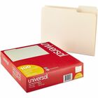 Universal 1/3 Tab Cut Letter Top Tab File Folder - 8 1/2" x 11" - 3/4" Expansion - Assorted Tab Position - 11 pt. - Manila - 100 Box UNV12113