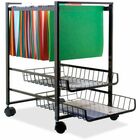 Vertiflex Mobile File Cart - 4 Casters - Steel - 16" Width x 13" Depth x 19.50" Height - Black Steel Frame - Black - 1 Each AVT34075