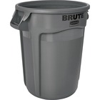 Rubbermaid Commercial Brute 32-Gallon Vented Container - 32 gal Capacity - Round - Handle, Heavy Duty, Reinforced, UV Coated, Damage Resistant, Warp Resistant, Tear Resistant, Crush Resistant - 27.3" Height x 21.9" Diameter - Plastic - Gray - 1 Each RCP263200GY