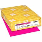 Astrobrights Color Paper - Fuchsia - Letter - 8 1/2" x 11" - 24 lb Basis Weight - Smooth - Acid-free, Lignin-free, Chlorine-free, Heavyweight - Fireball Fuchsia - 500 / Ream WAU22681