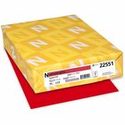 Neenah Color Paper - Red - Letter - 8 1/2" x 11" - 24 lb Basis Weight - Smooth - Green Seal - Acid-free, Lignin-free, Chlorine-free, Heavyweight - Re-entry Red - 500 / Pack WAU22551