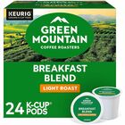 Green Mountain Coffee Roasters&reg; K-Cup Breakfast Blend Coffee - Compatible with Keurig Brewer - Regular - Light - K-Cup - 24 / Box GMT6520