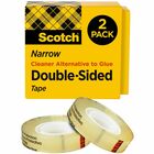 Scotch Permanent Double-Sided Tape - 1/2"W - 25 yd Length x 0.50" Width - 1" Core - Clear - Acrylate - 3 mil - Permanent Adhesive Backing - Long Lasting - For Attaching, Mounting - 2 / Pack MMM6652PK