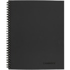 Cambridge Limited Business Notebooks - 80 Sheets - Wire Bound - Legal Ruled Front Ruling - 0.28" Ruled - 20 lb Basis Weight - 8 1/4" x 11" Sheet Size - Black Binding - Black Linen Cover - Perforated, Durable, Easy Tear, Flexible Cover, Subject, Bond Paper MEA06062