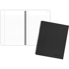 Mead Legal Business Notebook - 80 Sheets - Wire Bound - 0.28" Ruled - 20 lb Basis Weight - 6" x 9 1/2" Sheet Size - White Paper - Black Linen Cover - Pocket, Tab, Subject, Perforated, Flexible Cover - 1 Each MEA06672