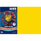 Tru-Ray Heavyweight Construction Paper - Art, Craft - 18" Width x 12" Length - Yellow - Sulphite - 50 / Pack PAC103036