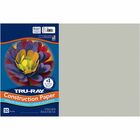 Tru-Ray Construction Paper - 18" Width x 12" Length - 76 lb Basis Weight - Gray - Sulphite - 50 / Pack PAC103059