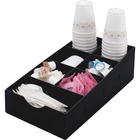 Vertiflex Single-level Condiment Caddy - 7 Compartment(s) - 5.25" Height x 8.75" Width x 16" Depth - Black - 1 Each VRTVFCC169