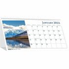 House of Doolittle Scenes Desktop Tent Calendar - Julian Dates - Monthly - 1 Year - January 2026 to December 2026 - 1 Month Double Page Layout - 8 1/2" x 4 1/2" Sheet Size - Spiral Bound - Desktop - White - Paper - 1 Each HOD3649
