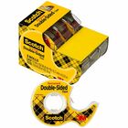 Scotch Double-Sided Tape - 20.83 ft Length x 0.50" Width - 1" Core - Clear - Dispenser Included - Handheld Dispenser - Long Lasting - For Attaching, Mounting - 3 / Pack MMM3136