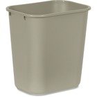 Rubbermaid Commercial 28 QT Medium Deskside Wastebasket - 7 gal Capacity - Rectangular - Durable, Dent Resistant, Rust Resistant, Easy to Clean - 15" Height x 10.5" Width x 14.5" Depth - Plastic - Beige - 1 Each RCP295600BG