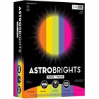 Astrobrights Color Copy Paper "Happy" , 5 Assorted Colours - Letter - 8 1/2" x 11" - 24 lb Basis Weight - Acid-free, Lignin-free - Cosmic Orange, Solar Yellow, Terra Green, Venus Violet, Fireball Fuchsia - 500 / Ream WAU21289