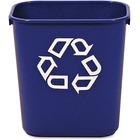 Rubbermaid Commercial 13 QT Standard Deskside Recycling Wastebasket - 3.25 gal Capacity - Rectangular - Compact, Durable - 12.1" Height x 8.2" Width x 11.4" Depth - Resin - Blue - 1 Each RCP295573BE