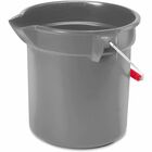 Rubbermaid Commercial Brute 10-quart Utility Bucket - 2.50 gal - Heavy Duty, Rust Resistant, Bend Resistant - 10.2" - Plastic, Steel, High-density Polyethylene (HDPE) - Gray, Nickel, Chrome - 1 Each RCP296300GY