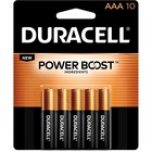 Duracell Coppertop Alkaline AAA Batteries - For Multipurpose - AAA - 1.5 V DC - 10 / Pack DURMN2400B10Z