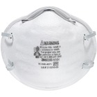3M N95 Particulate Respirator 8200 Mask - Standard - Allergen, Dust Protection - White - Lightweight, Disposable, Adjustable Nose Clip, Comfortable - 20 / Box MMM8200