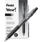 Pentel WOW! Retractable Ballpoint Pens - Medium Pen Point - Refillable - Retractable - Black Ink - Transparent Barrel - 36 / Pack PENBK440ASWUS