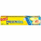 Glad 70 Square Foot Press'n Seal Food Plastic Wrap - 11.80" Width x 71.10 ft Length - Durable, Freezer Safe, Microwave Safe, Cutting Edge - Plastic - Clear - 1 Each CLO70441