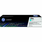 HP 126A (CE311A) Original Standard Yield Laser Toner Cartridge - Single Pack - Cyan - 1 Each - 1000 Pages HEWCE311A