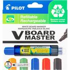 Pilot BeGreen Refillable VBoard Dry-erase Marker - Broad Chisel Marker Point - Refillable - Orange, Green, Blue, Black, Red Ink - 5 / Pack PIL43917