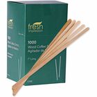 Eco-Products 7" Wooden Stir Sticks - 7" Length - Wood - Woodgrain - 1000 / Pack ECONTSTC10C