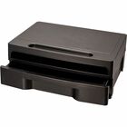 Officemate 2200 Series Monitor Stand with Drawer, HIPAA, Black - Black OIC22502