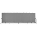 Screenflex Portable Room Dividers - 72" Height x 20.4 ft Length - Black Metal Frame - Polyester - Stone - 1 Each SCXCFSL6011DG