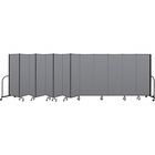 Screenflex Portable Room Dividers - 72" Height x 24.1 ft Length - Black Metal Frame - Polyester - Stone - 1 Each SCXCFSL6013DG