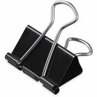 Universal Binder Clip - Mini - 0.6" Width - 0.25" Size Capacity - for Paper, School, Home, Binder, Binding - Sturdy, Foldable Handle, Removable Handle - Black, Silver - Steel Wire - 12 / Box UNV10199