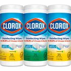 Clorox Disinfecting Cleaning Wipes Value Pack - For Multi Surface - Ready-To-Use - Fresh, Citrus Blend Scent - Recommended For: Germs Remover - Pre-moistened, Disposable - White - 35/Tub - 3 / Pack CLO30112