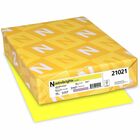 Neenah Color Card Stock - Lift-Off Lemon - Letter - 8 1/2" x 11" - 65 lb Basis Weight - Acid-free, Lignin-free - Lemon (Yellow) - 250 / Pack WAU21021