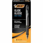 BIC Glide Bold Ball Pen - 1.6 mm Bold Conical Pen Point - Refillable - Retractable - Black Ink - Black Barrel - 1 Each BICVLGB11BK