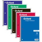 TOPS One-subject Wirebound Notebook - 70 Sheets - Wire Bound - 10 1/2" x 8" Sheet Size - 0.25" Height x 8" Width x 10.5" Length - Assorted Paper - Red Card Stock, Black, Blue, Green, Purple Cover - Perforated - 1 Each TOP65021