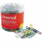 Universal Paper Clip - Jumbo - 2" Length x 0.5" Width - Assorted, Blue, Green, Red, White, Yellow - Plastic, Steel Wire - 250 / Pack UNV95000
