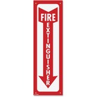 COSCO Fire Extinguisher Sign - Glow in The Dark Design - Print/Message "Fire Extinguisher" - 4" Width x 13" Height - Rectangular Shape - Tear Resistant, Durable - Plastic - 1 Each COS098063