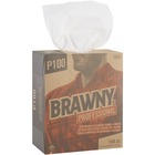 Brawny&reg; Professional P100 Disposable Cleaning Towels - 12.50" Length x 8" Width - Absorbent, Strong, Streak-free, Durable - White - 148/Box - 20 / Carton GPC29221
