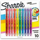 Sharpie Accent Highlighter - Liquid Pen - Micro Chisel Marker Point - Assorted Ink - Pigment-based - 10 / Set SAN24415PP