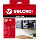 VELCRO&reg; Sticky Back 3/4in Circles Black 200 ct - 0.75" Diameter - Black - For Sign, Poster, Wall, Plastic, Glass, Tile, School, Home - 200 / Carton VEK91823