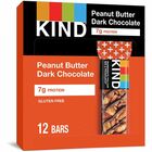 KIND Peanut Butter Dark Chocolate Nut Bars - Gluten-free, Wheat-free, Non-GMO, Sulfur dioxide-free, Trans Fat Free, Low Glycemic, Low Sodium - Peanut Butter Dark Chocolate - 1.40 oz - 12 / Box KND17256