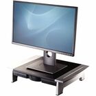 Fellowes Office Suites Monitor Riser - Up to 21" Screen Support - 80 lb Load Capacity - 4.50" Height x 20" Width x 14" Depth - Desktop - High Performance Steel (HPS) - Black, Silver - For Monitor, Notebook, Desktop - Rubber Feet, Scratch Resistant, Scuff  FEL8031101