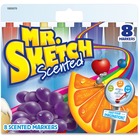 Mr. Sketch Scented Watercolor Markers - Bevel, Chisel Marker Point - Black, Blue, Green, Orange, Brown, Purple, Red, Yellow Ink - 8 / Set SAN1905070