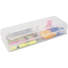 Advantus Stretch Art Box - Internal Dimensions: 4.50" Width x 1.25" Height - External Dimensions: 13.4" Width x 5.6" Depth x 2.5" Height - Latch Lock, Clasp, Hinged Closure - Polypropylene - Clear - For Pen/Pencil, Artwork - 1 Each AVT67033