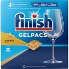 Finish Dishwasher Gel Packs - For Dish, Glass - 1.30 oz (0.08 lb) - Orange Scent - Recommended For: Food Remover, Residue Remover, Stain Remover, Baked-on Food Remover - Pre-moistened - Orange - 32 / Box RAC81053