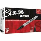 Sharpie Extreme Permanent Markers - 1.1 mm Fine Marker Point - Black Ink - 1 Dozen SAN1927432
