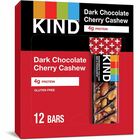 KIND Dark Chocolate Cherry Cashew Nut Bars - Cholesterol-free, Non-GMO, Gluten-free, Individually Wrapped - Dark Chocolate Cherry Cashew - 1.40 oz - 12 / Box KND17250