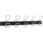 Alba Hook Panel - 10 Pegs - 110.23 lb (50 kg) Capacity - 6.5" Height x 29.9" Width - for Coat, Clothes - Metal - Black - Powder Coated - 1 Each ABAPMPRO5M