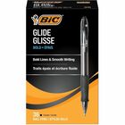 BIC Glide Bold - 1.6 mm Bold Pen Point - Retractable - Black Ink - Black Barrel - Tungsten Carbide Tip - 36 / Box BICVLGB361BK