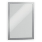 DURABLE Duraframe Magnetic Self-adhesive Frame - 11" x 8.50" Frame Size - Rectangle - Horizontal, Vertical - Self-adhesive, Magnetic, Dual-sided, Sturdy - Silver - 2 / Pack DBL476823